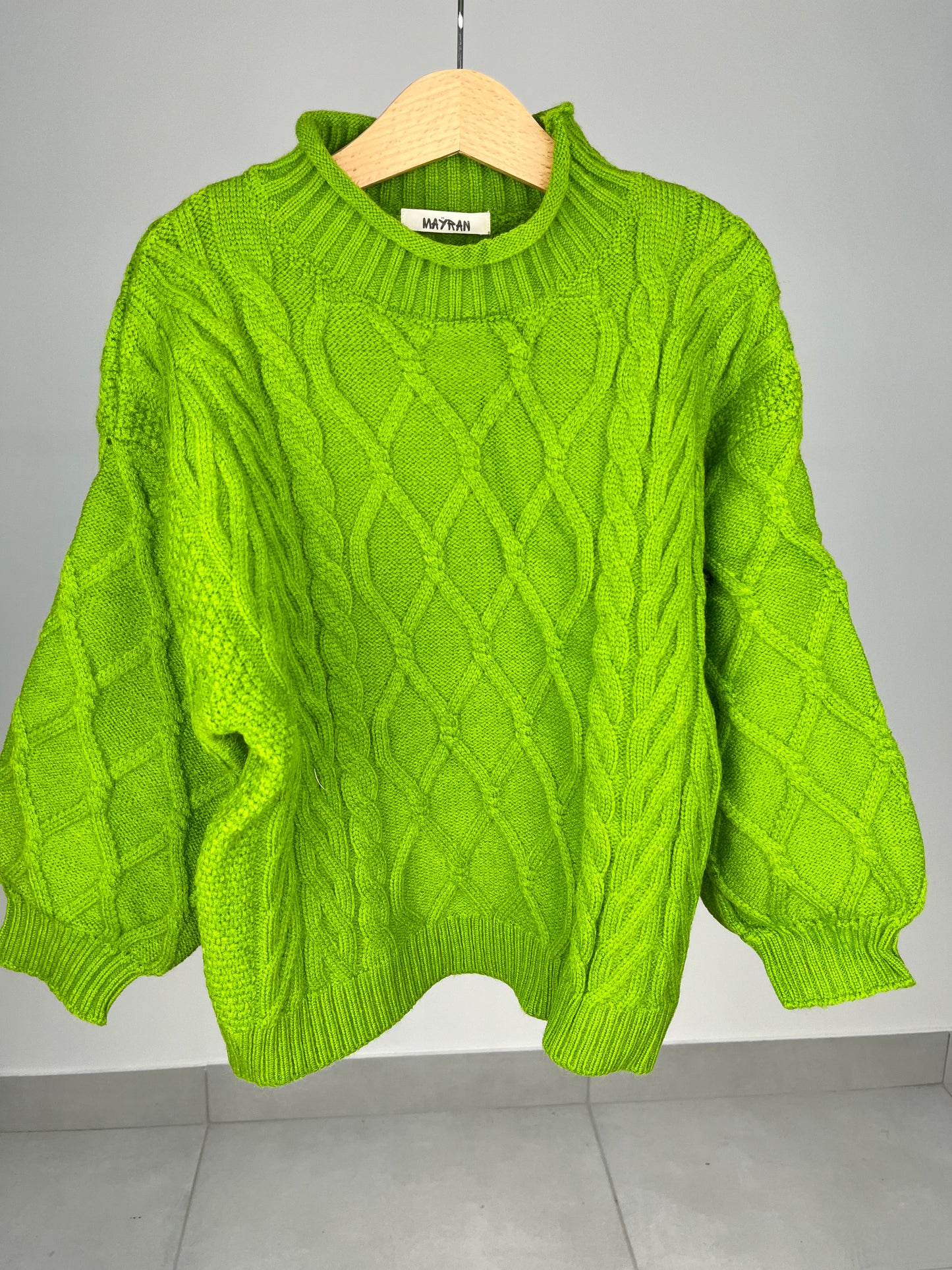 Pull vert en maille